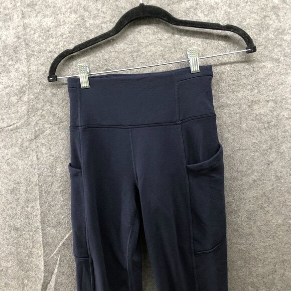 Athleta Altitude Tight In Polartec Power Stretch XXS Navy Blue Womens Leggings - Picture 3 of 8